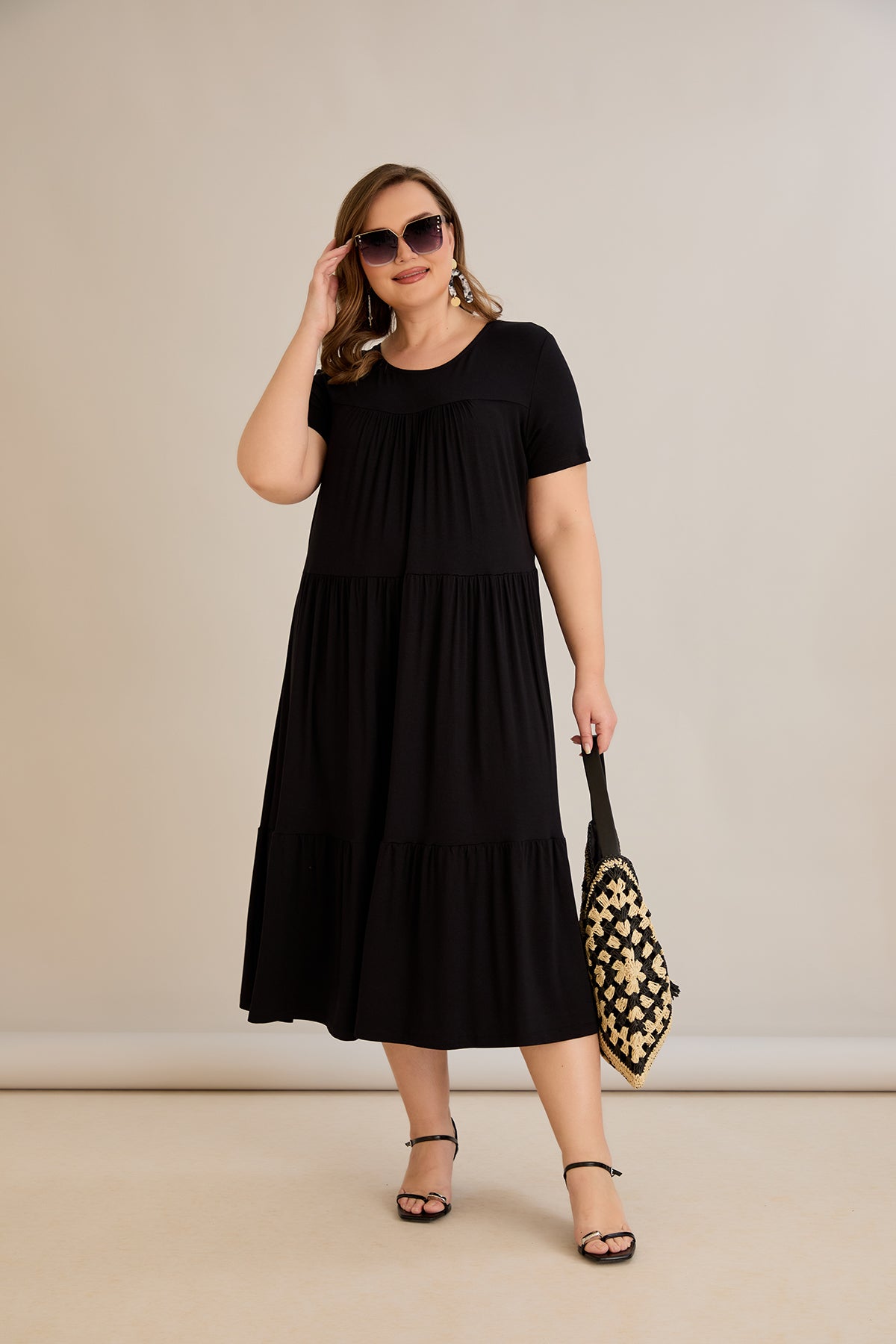 Sommerkleid aus Ecovero-Viskose - Schwarz - 10118