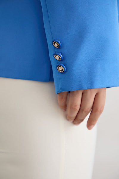 Elegante und moderne Jacke mit Futter - Blau