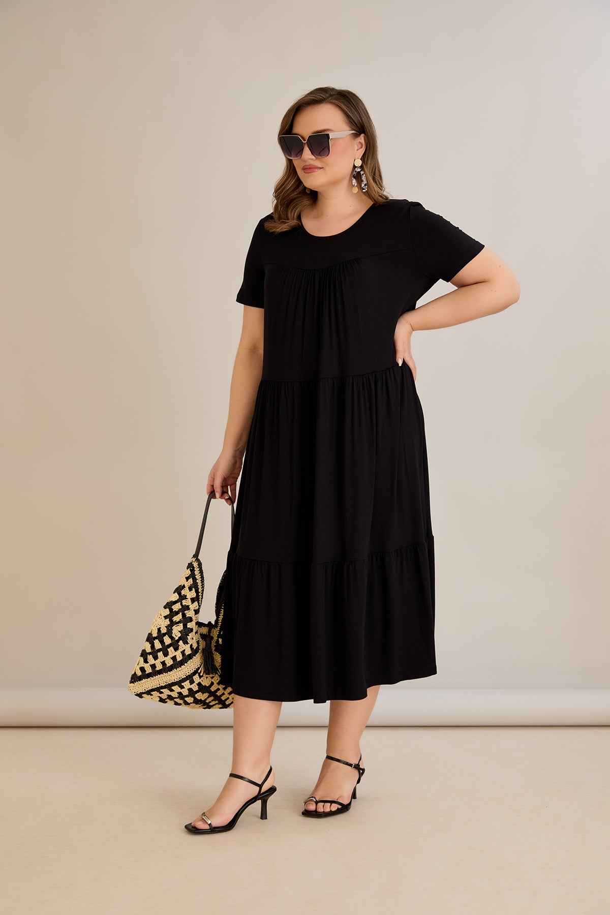 Sommerkleid aus Ecovero-Viskose - Schwarz - 10118