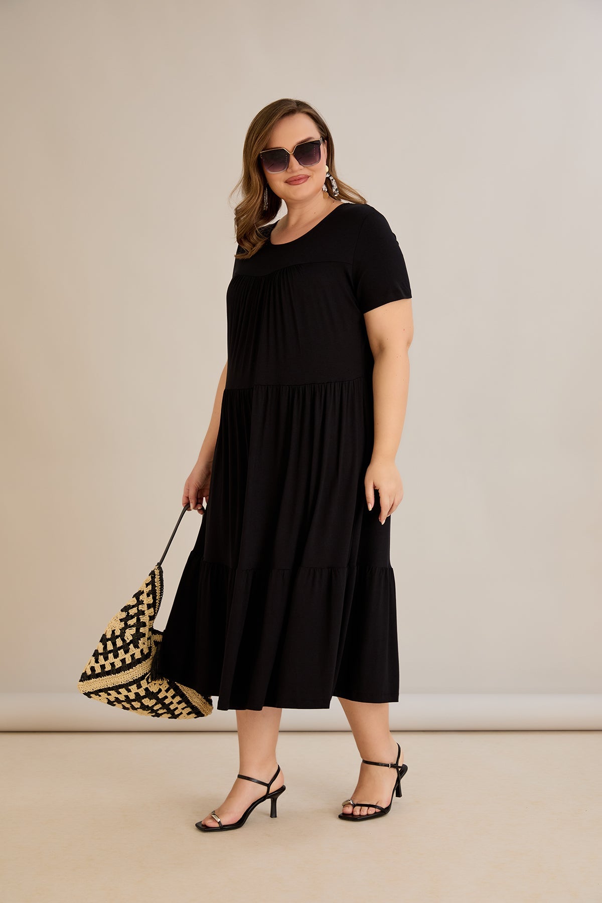 Sommerkleid aus Ecovero-Viskose - Schwarz - 10118