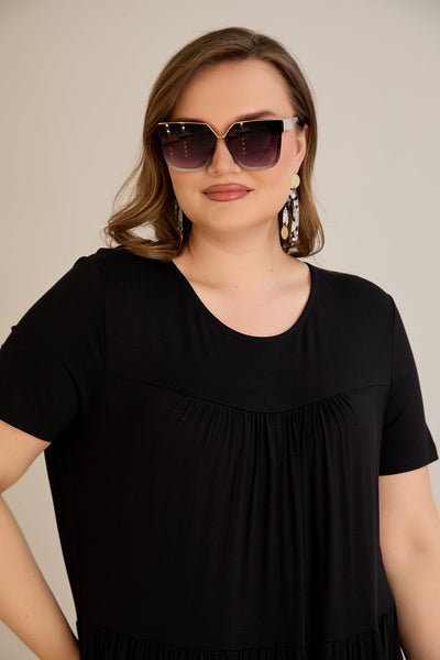 Sommerkleid aus Ecovero-Viskose - Schwarz - 10118
