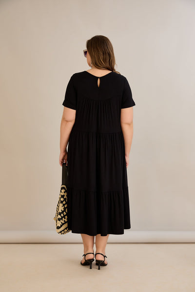 Sommerkleid aus Ecovero-Viskose - Schwarz - 10118