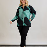 Strickjacke mit Reißverschluss und Taschen – Mint