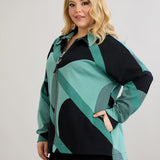 Strickjacke mit Reißverschluss und Taschen – Mint