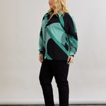 Strickjacke mit Reißverschluss und Taschen – Mint
