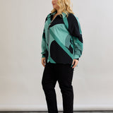 Strickjacke mit Reißverschluss und Taschen – Mint