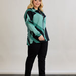 Strickjacke mit Reißverschluss und Taschen – Mint
