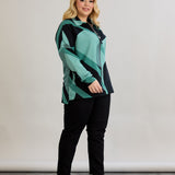Strickjacke mit Reißverschluss und Taschen – Mint