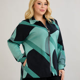 Strickjacke mit Reißverschluss und Taschen – Mint