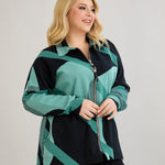 Strickjacke mit Reißverschluss und Taschen – Mint
