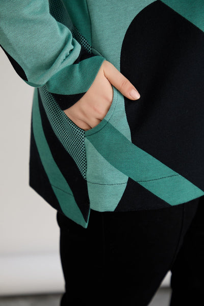 Strickjacke mit Reißverschluss und Taschen