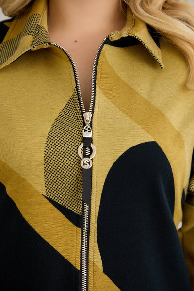 Strickjacke mit Reißverschluss und Taschen