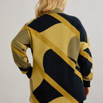 Strickjacke mit Reißverschluss und Taschen – Senffarbe