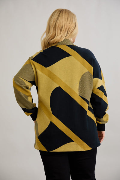 Strickjacke mit Reißverschluss und Taschen