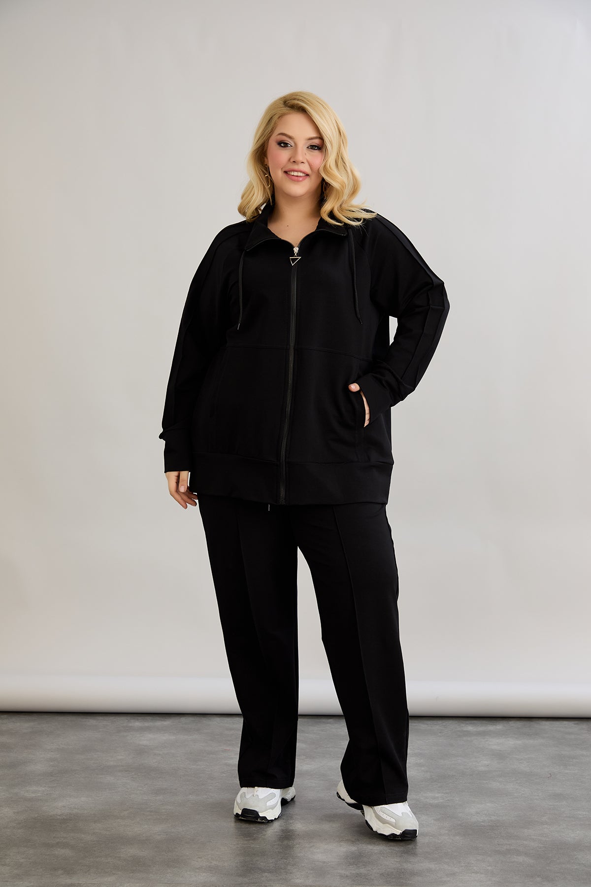 Sweatjacke Daily - Schwarz – Schwarz