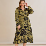 Viskosekleid mit Wickelausschnitt und exklusivem Print - 10679 – Multifarbe