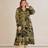 Viskosekleid mit Wickelausschnitt und exklusivem Print - 10679 – Multifarbe