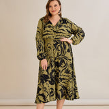 Viskosekleid mit Wickelausschnitt und exklusivem Print - 10679 – Multifarbe