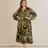 Viskosekleid mit Wickelausschnitt und exklusivem Print - 10679 – Multifarbe