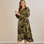 Viskosekleid mit Wickelausschnitt und exklusivem Print - 10679 – Multifarbe