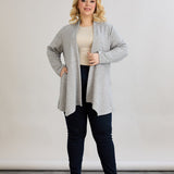 Viskose-Strickjacke mit Lurex - Grau – Grau