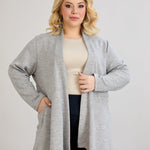 Viskose-Strickjacke mit Lurex - Grau – Grau