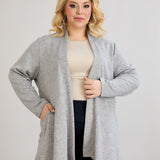 Viskose-Strickjacke mit Lurex - Grau – Grau