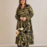 Viskosekleid mit Wickelausschnitt und exklusivem Print - 10679 – Multifarbe