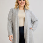 Viskose-Strickjacke mit Lurex - Grau – Grau