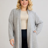 Viskose-Strickjacke mit Lurex - Grau – Grau