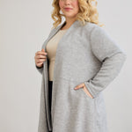 Viskose-Strickjacke mit Lurex - Grau – Grau