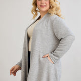 Viskose-Strickjacke mit Lurex - Grau – Grau