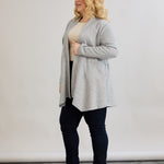 Viskose-Strickjacke mit Lurex - Grau – Grau