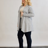 Viskose-Strickjacke mit Lurex - Grau – Grau