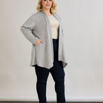 Viskose-Strickjacke mit Lurex - Grau – Grau