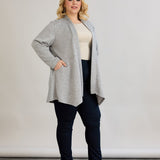 Viskose-Strickjacke mit Lurex - Grau – Grau