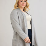 Viskose-Strickjacke mit Lurex - Grau – Grau