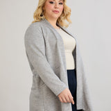 Viskose-Strickjacke mit Lurex - Grau – Grau