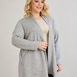 Viskose-Strickjacke mit Lurex - Grau – Grau