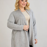 Viskose-Strickjacke mit Lurex - Grau – Grau