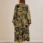 Viskosekleid mit Wickelausschnitt und exklusivem Print - 10679 – Multifarbe