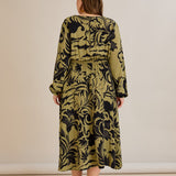 Viskosekleid mit Wickelausschnitt und exklusivem Print - 10679 – Multifarbe
