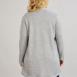 Viskose-Strickjacke mit Lurex - Grau – Grau