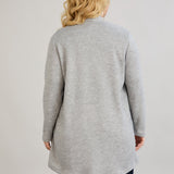 Viskose-Strickjacke mit Lurex - Grau – Grau