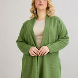Viskose-Strickjacke mit Lurex - Grün – Grün