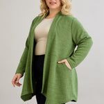 Viskose-Strickjacke mit Lurex - Grün – Grün