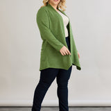 Viskose-Strickjacke mit Lurex - Grün – Grün