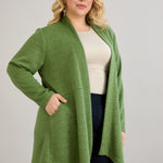 Viskose-Strickjacke mit Lurex - Grün – Grün