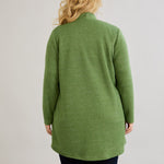 Viskose-Strickjacke mit Lurex - Grün – Grün