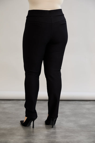 Figurformende und körperbetonende Hose mit seitlichem Satin-Streifen